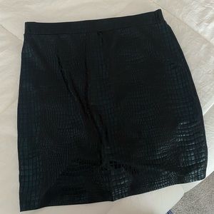 Black snakeskin skirt